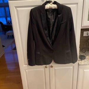 Elegant Black suit with black satin detailing